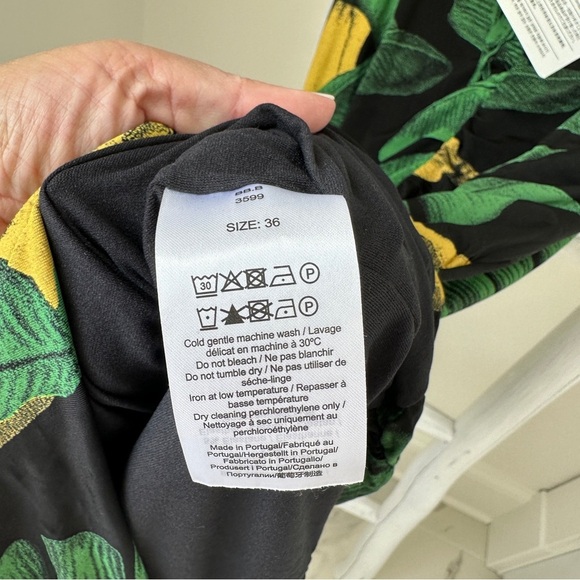 GANNI Ruched Floral Print Stretch Jersey Mini Dress Size 4 - Picture 12 of 15